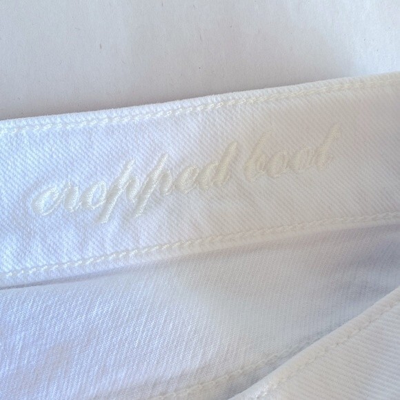 7 For All Mankind Cropped Boot Clean White Jean AU8167495S Size 26 - Picture 11 of 13